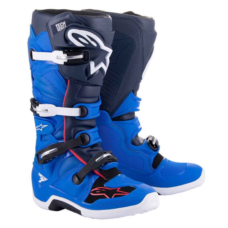 Alpinestars Tech 7 Blue Navy Red MX Boots